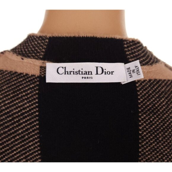 Christian Dior Cashmere Plaid Print Sleeveless Sweater Size 38 US 6 $1950 - Picture 6 of 7